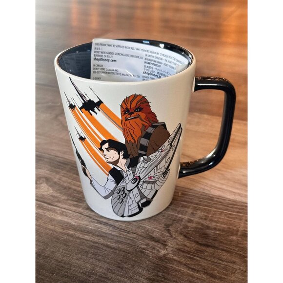 Original Disney Parks Star Wars Han Solo and Chewbacca Coffee Mug New. 16 Oz - Picture 1 of 7